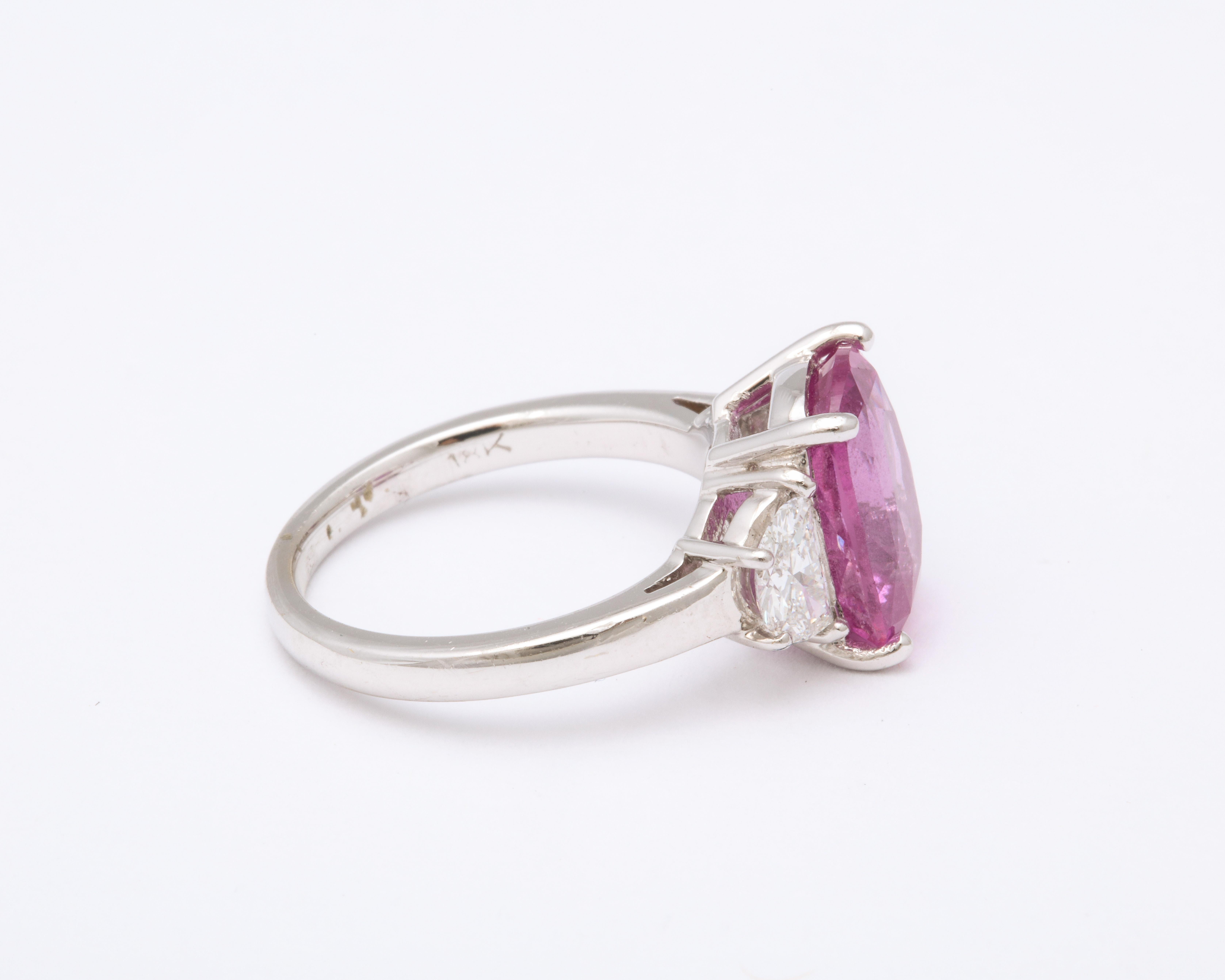 5 carat pink sapphire ring