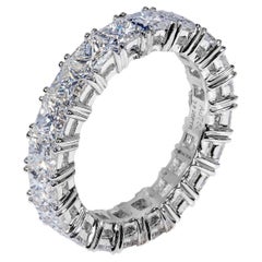 5 Karat Diamant-Eternity-Ring mit Prinzessinnenschliff, zertifiziert