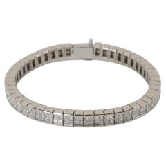 5 Carat Princess Cut Diamond Tennis Bracelet in 14k White Gold