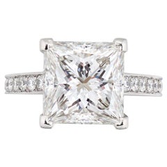 5 Karat Prinzessin Aussage Brillant Weiß / F Farbe VS Diamantring