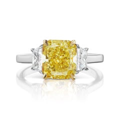5 Carat Radiant Cut Diamond Engagement Ring GIA Certified FIY