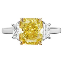 5 Carat Radiant Cut Diamond Engagement Ring GIA Certified FIY