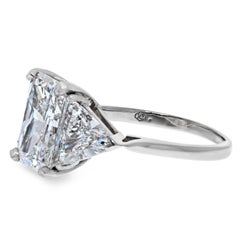 5 carat Radiant Cut Diamond G/VS2 GIA 5.56 Carat Radiant Cut Three Stone Engagem