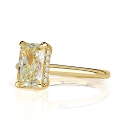 5 Carat Radiant Diamond Ring Fancy Yellow 14K Gold Colour-Collector’s Treasure
