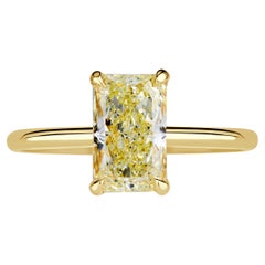 5 Carat Radiant Diamond Ring Fancy Yellow 14K Gold Colour-Collector’s Treasure