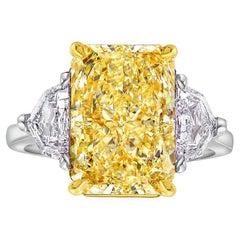 5 Carat Radiant Diamond Ring Fancy Yellow 14K Gold Colour-Collector’s Treasure