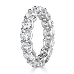 5 Carat Round Brilliant Band Brilliant White 18K Gold Refined Grandeur