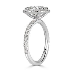 5 Carat Round Brilliant Diamond Ring Brilliant White 14K White Gold