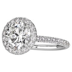 5 Carat Round Brilliant Diamond Ring Brilliant White 14K White Gold
