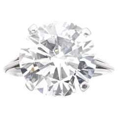 5 Carat Round Brilliant Statement Brilliant White / D color FL/IF 14K White Gold