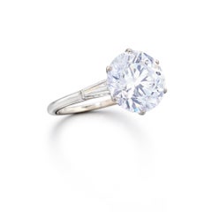 5 Carat Round Brilliant Statement Brilliant White / D color VS 14K White Gold