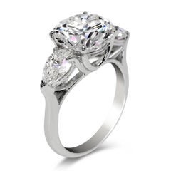 5 Carat Round Brilliant Statement Brilliant White / D color VS 14K White Gold