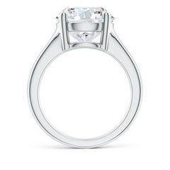 5 Carat Round Brilliant Statement Brilliant White / J color VS 14K White Gold