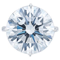 5 Carat Round Brilliant Statement Brilliant White SI 14K  Gold  Diamond Ring