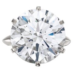 5 Carat Round Brilliant Statement Type IIa  / D color FL/IF Diamond Ring