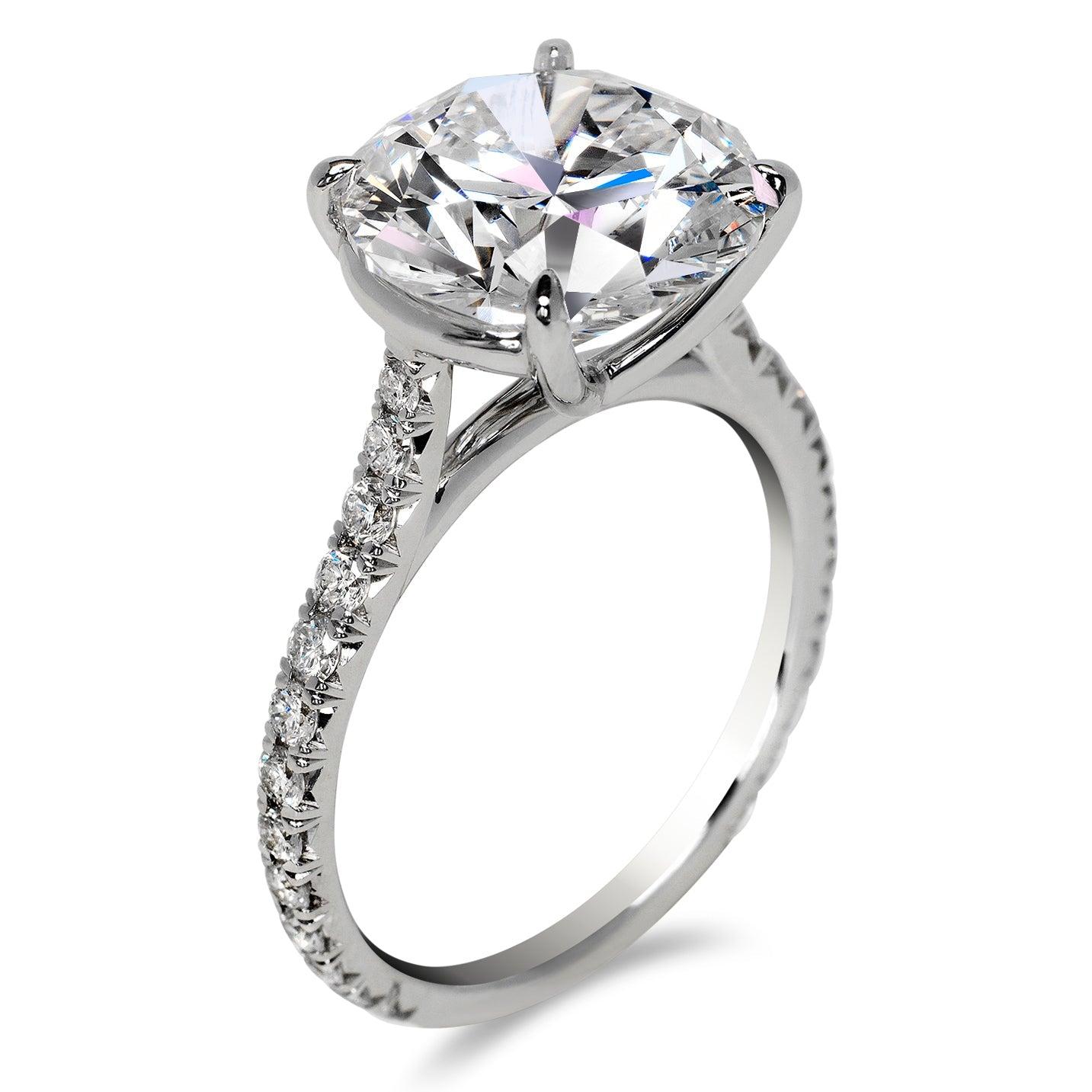 5 Karat Rundschliff Diamant Verlobungsring GIA zertifiziert E VS1 im Zustand „Neu“ im Angebot in New York, NY