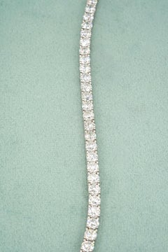 5 Carat Round Diamond 14K White Gold Tennis Bracelet