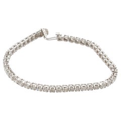 Bracciale tennis con diamante rotondo da 5 carati in oro bianco 14K