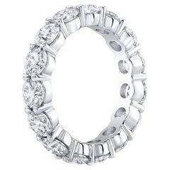 5 Carat Round Eternity Band G Color SI1 Clarity Solid Platinum