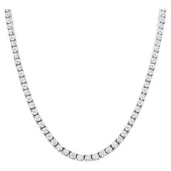 Collier tennis en diamants naturels ronds de 5 carats