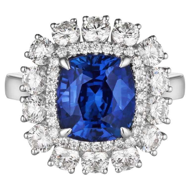 Sapphire And Diamond Pendant Ring - 651 For Sale on 1stDibs