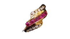 5 Carat Ruby Diamond Ring 18 Karat Yellow Gold