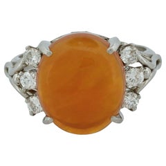 5 Carat Statement Fire Opal Ring made in PT900