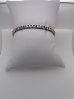 5 Carat Stretch White Gold Tennis Bracelet