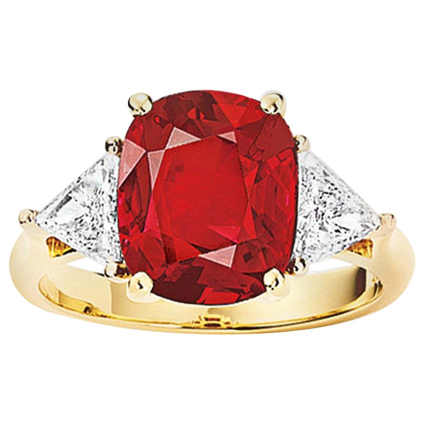 5 Carat Thai Ruby Ring For Sale