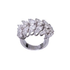 5 Carat Total Diamond Ring Band, 18 Karat Gold