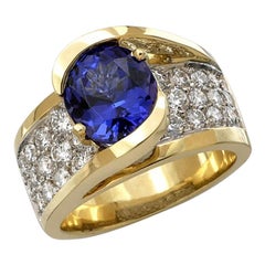 5 Carat Tw Tanzanite and Diamond Ring, 14 Karat Gold, Ben Dannie