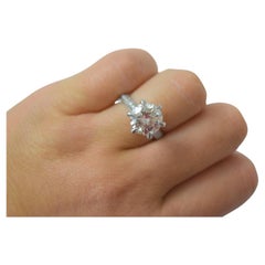 Anello con 5 carati Anello di fidanzamento in oro 18KT Anello di fidanzamento in moissanite Pave
