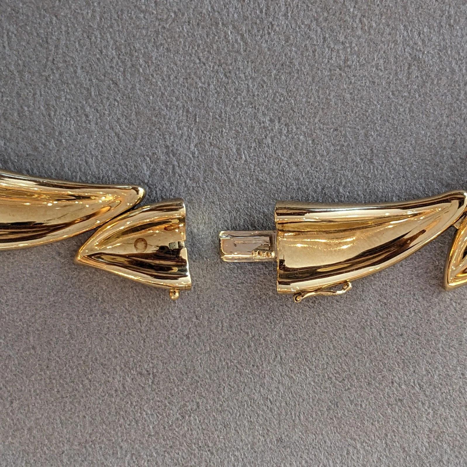 Collier feuille de diamants pavés de 5 carats en or jaune 18 carats en vente 1