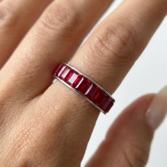 Van Cleef & Arpels 5 Ct. Platinum Ruby Band Ring