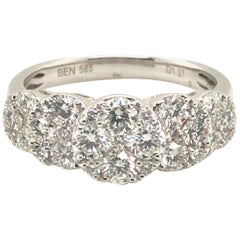 5-Circle Shape Diamond Fashion Ring