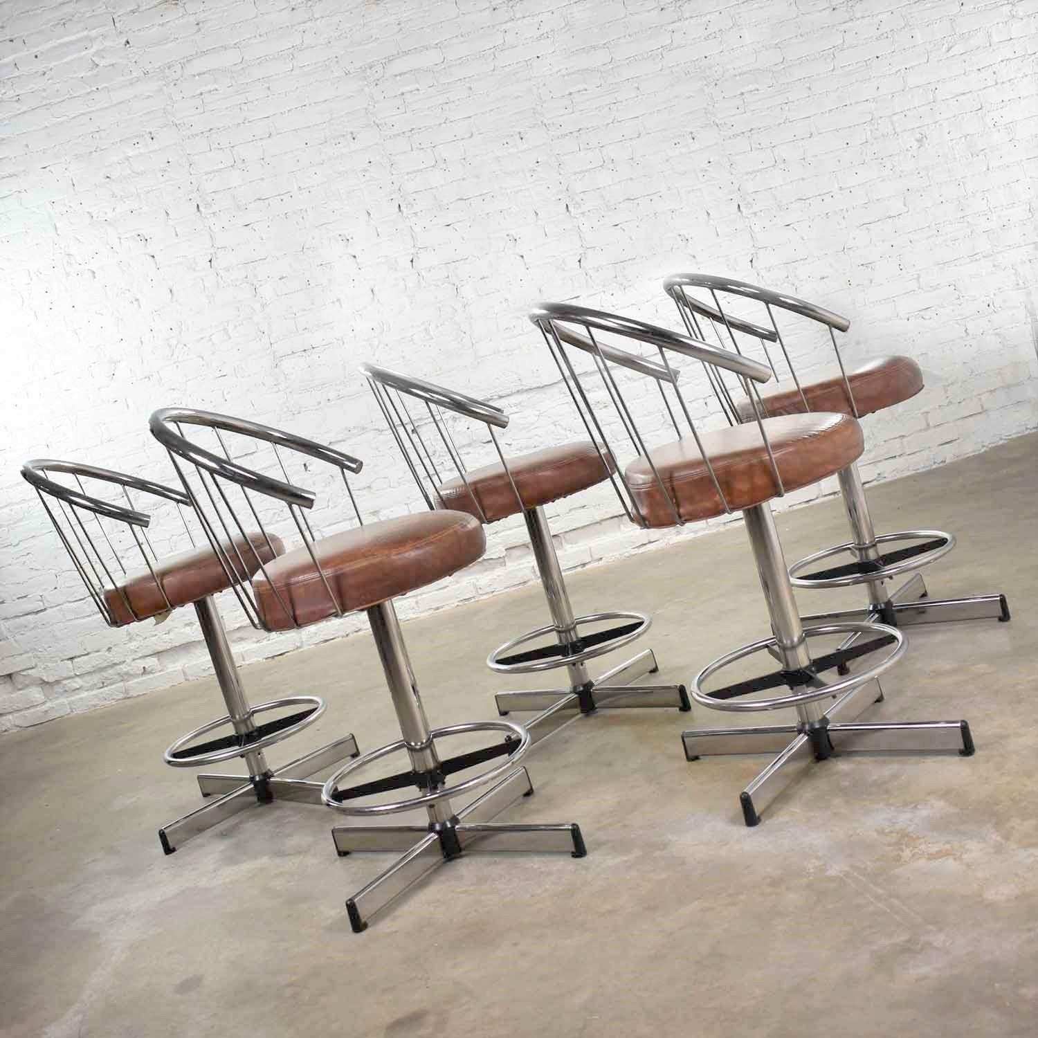 retro chrome bar stools