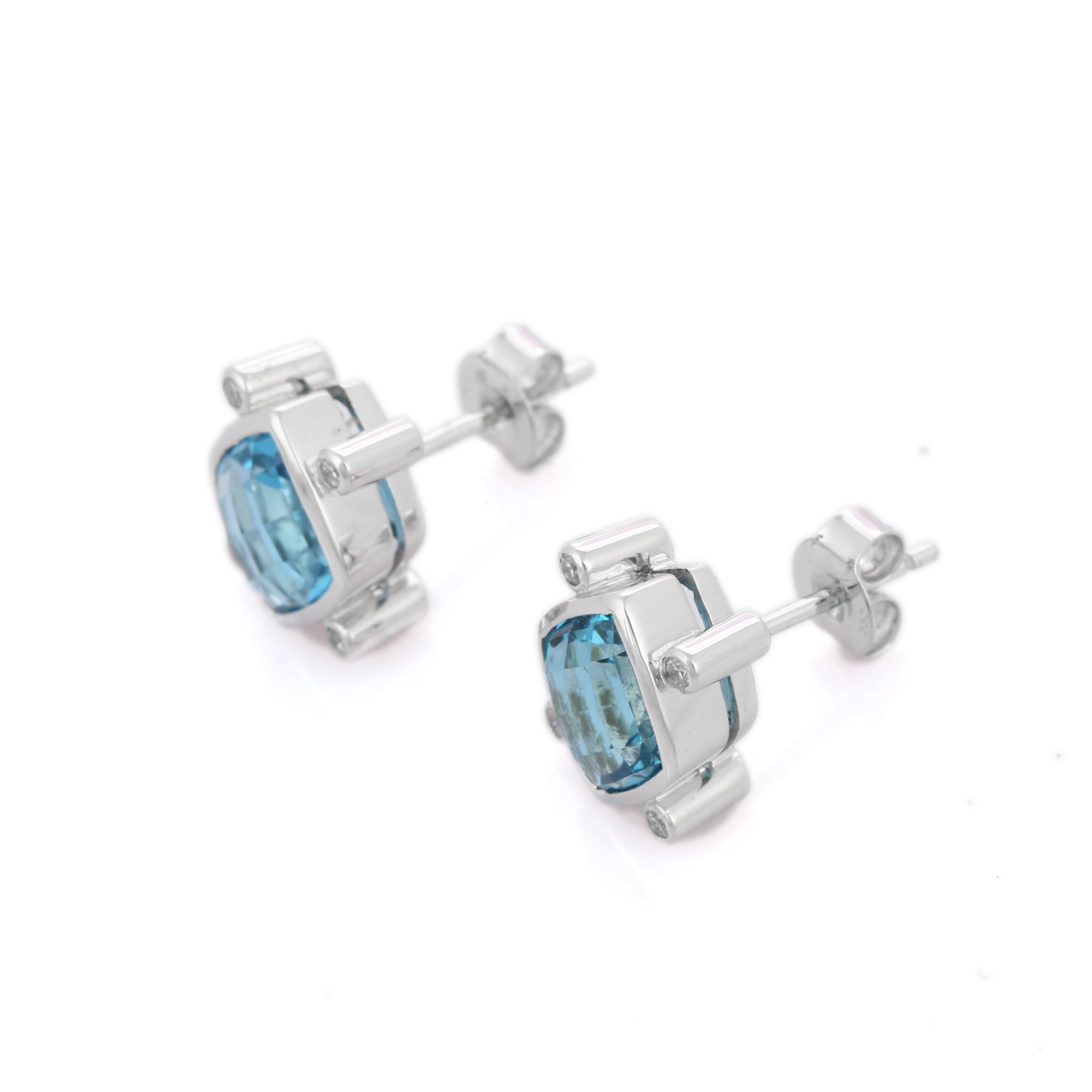 light blue diamond earrings