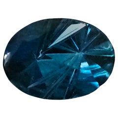 5 ct Oval London Blue Topaz 12X10 Fantasy Cut