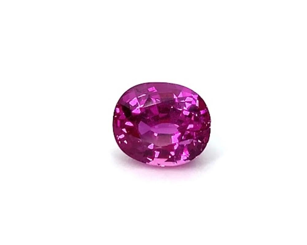 Artisan 5.00 Carat Purple Pink Sapphire Oval, Unset Loose Gemstone, GIA Certified
