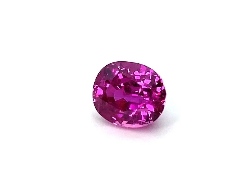 Cushion Cut 5.00 Carat Purple Pink Sapphire Oval, Unset Loose Gemstone, GIA Certified