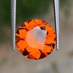 5 Karat Deep Orange Farbe Runde Form Mandarin Citrin Edelstein für Schmuck 12mm