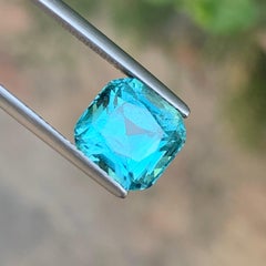 Gema de turmalina verde azulada de doble tonalidad, corte cojín, 5 quilates, para joyería, 9 mm