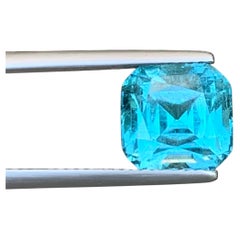 5 cts Dual Shades Bluish Green Tourmaline Cushion Cut Gemstone for Jewelry 9 mm