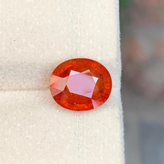 5 cts Mandarin Orange Color Oval Shape Spessartite Garnet Gemstone for Jewellery