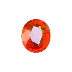 5 cts Mandarin Orange Color Oval Shape Spessartite Garnet Gemstone for Jewellery
