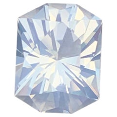 Pierre précieuse en vrac de 5 carats, quartz laiteux blanc, taille « Octagon Precision Cut », pour bague et pendentif