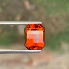 5 Cts Pixel Cut Deep Orange Color Citrine Gemstone for Jewellery 11 mm