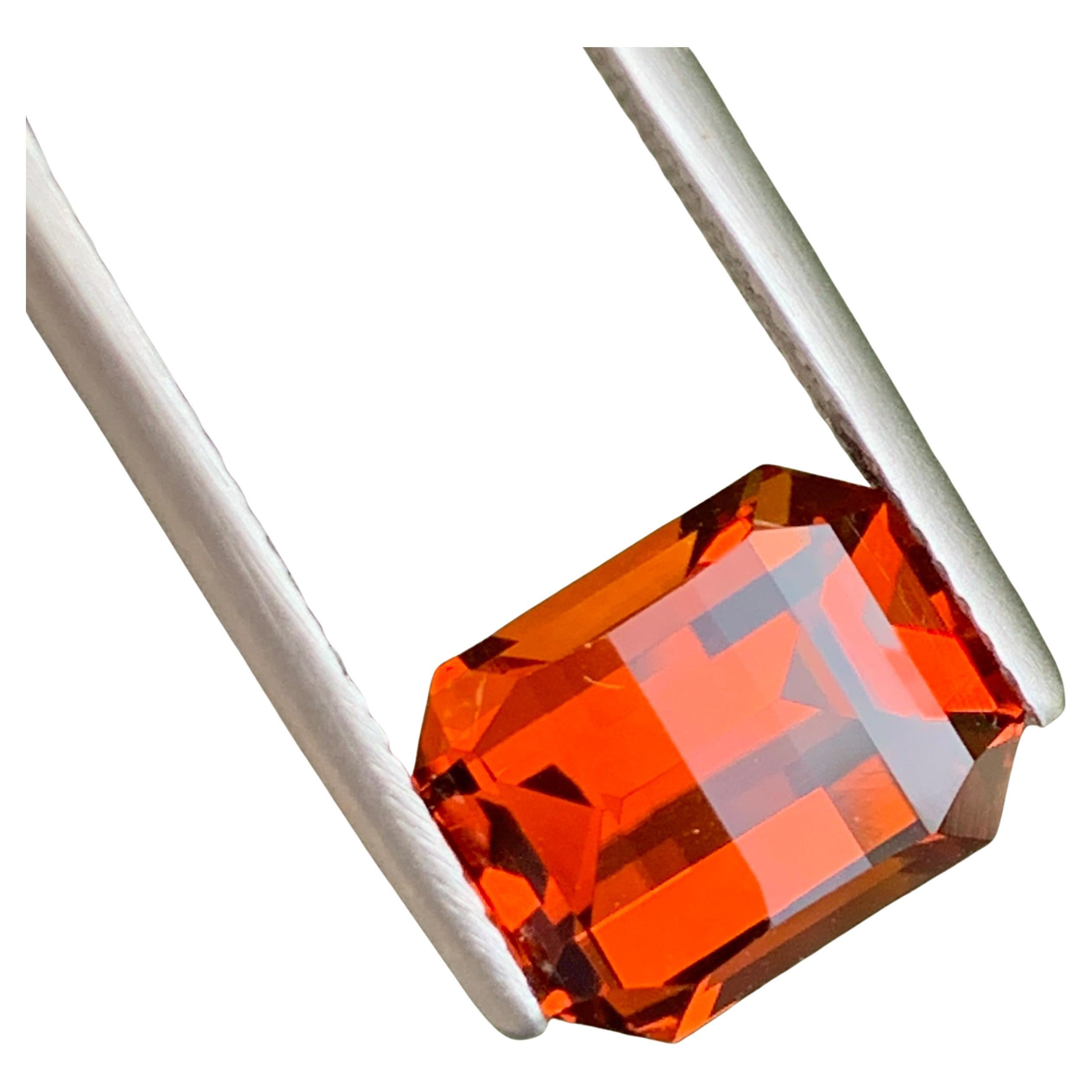5 Karat Pixel Schliff Deep Orange Color Citrin Edelstein für Schmuck 11 mm im Angebot