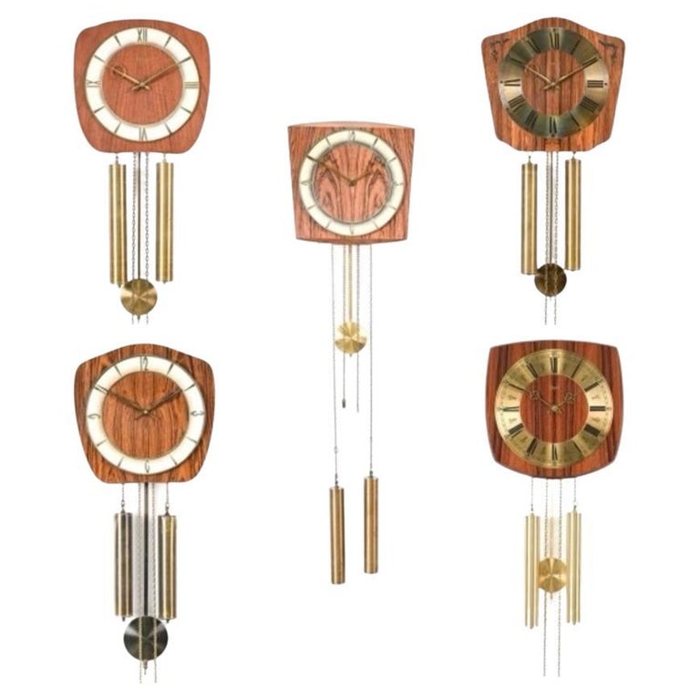 '5' Danish MidCentury Wall Clocks For Sale at 1stDibs