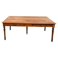 Table de salle à manger 5 pieds en hêtre massif des années 1950